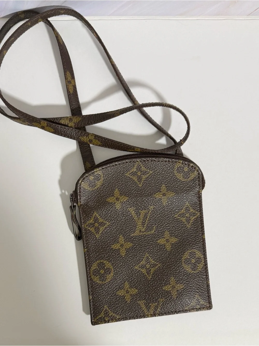 Vintage Louis Vuitton Monogram Pochette Secret Neck Pouch 1986 EUC